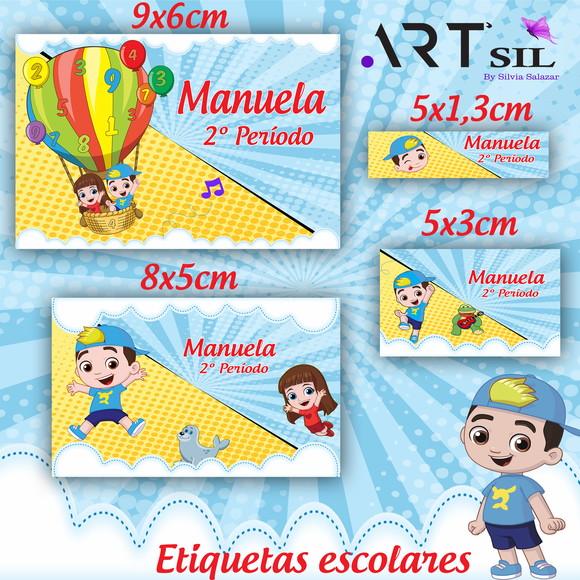 Kit Etiquetas Escolares (100 Unidades) - Luccas Neto