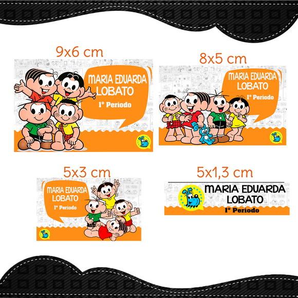 Kit Etiquetas Escolares (100 Unidades) - Turma da Mônica