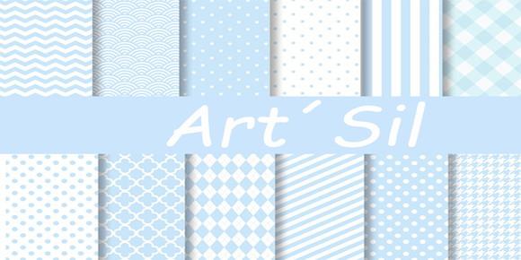 Kit Papel Digital - Scrapbook - Azul Bebê