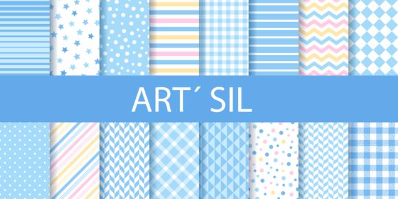 Kit Papel digital - Scrapbook - Pastel Colors Blue