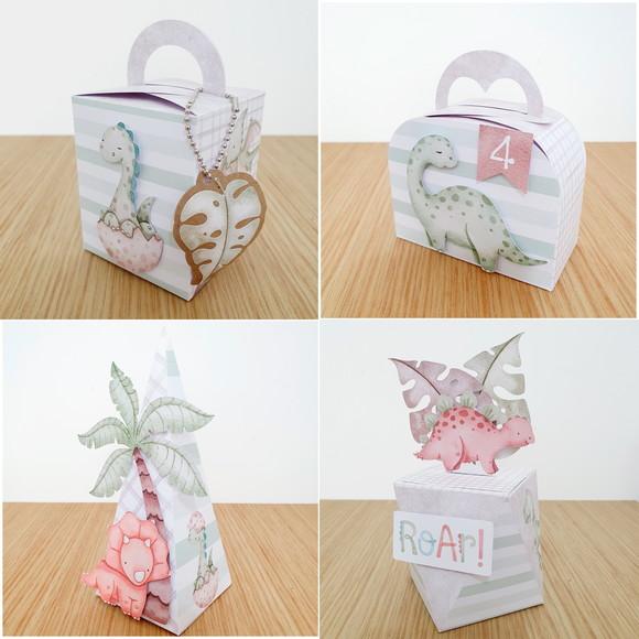 Kit Personalizados - Dino Aquarela Luxo ( 40 Unidades)