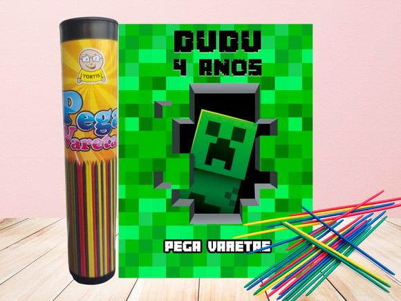 Lembrancinha - Pega Varetas - Minecraft