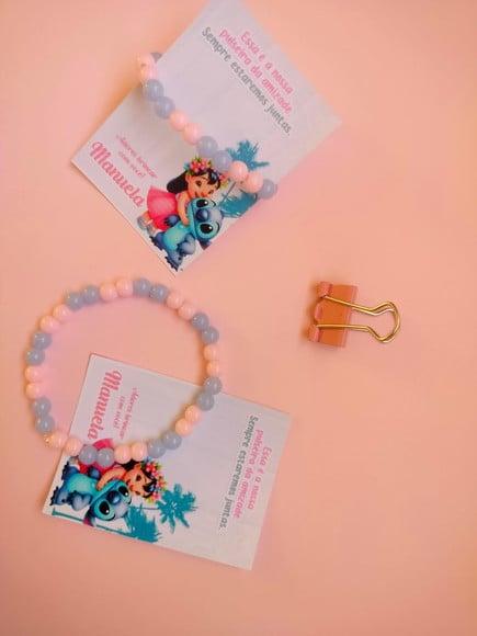 Lembrancinha - Pulseira da Amizade - Lilo e Stitch