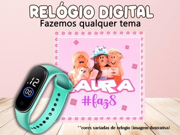 Lembrancinha - Relogio Digital - Roblox Menina