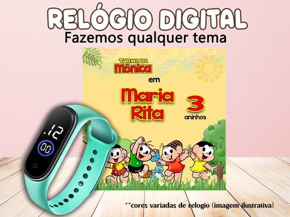 Lembrancinha - Relogio Digital - Turma da Monica
