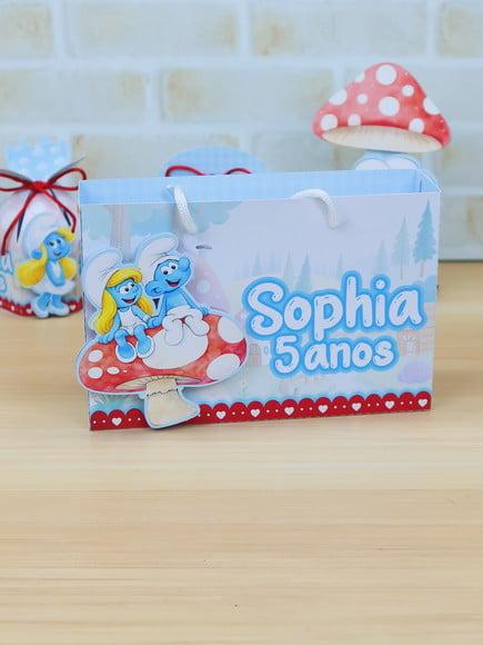 Lembrancinha - Sacolinha - os Smurfs