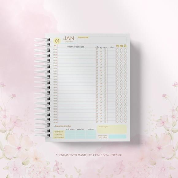Livro Caixa 2026 - Datado (floral)