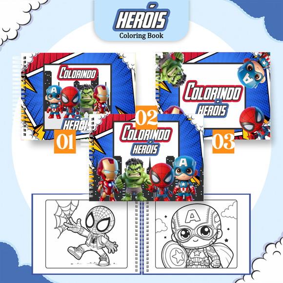 Livro de Colorir - Super Herois