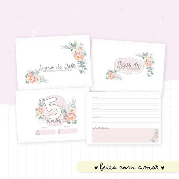 Livro do Bebê - Floral 04