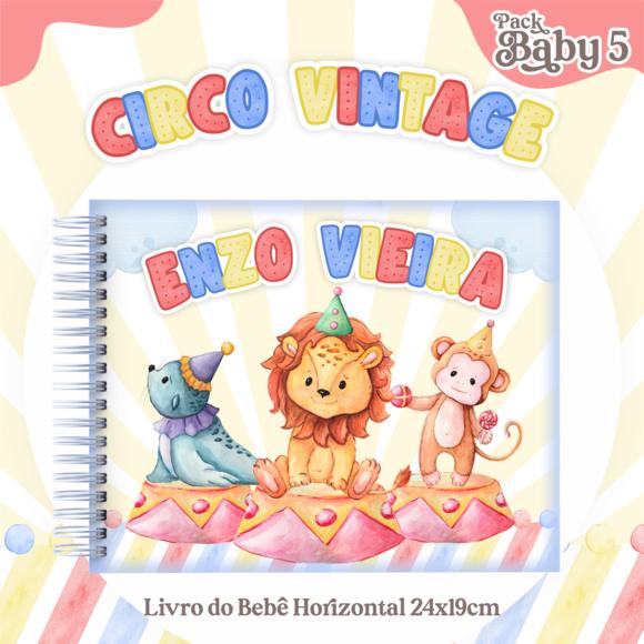 Livro do Bebê (19 x 24) - Circo Vintage