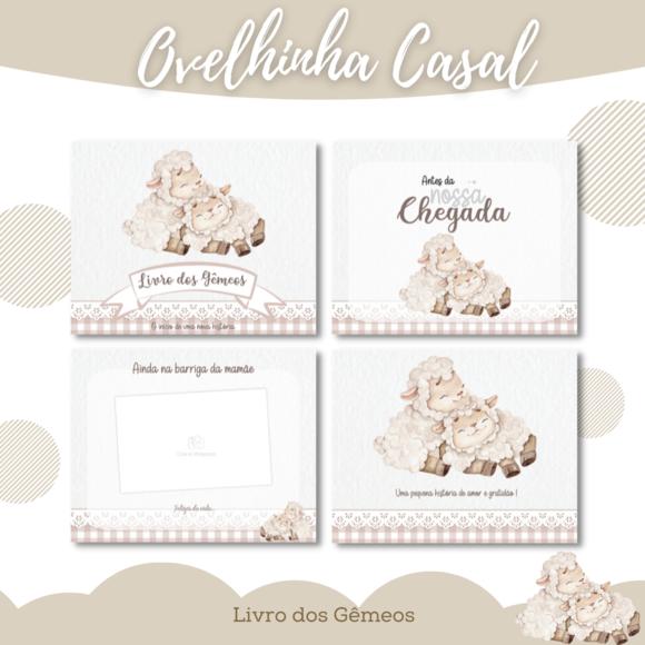 Livro do Bebê (19 x 24) - Ovelhinha Gêmeos (casal)