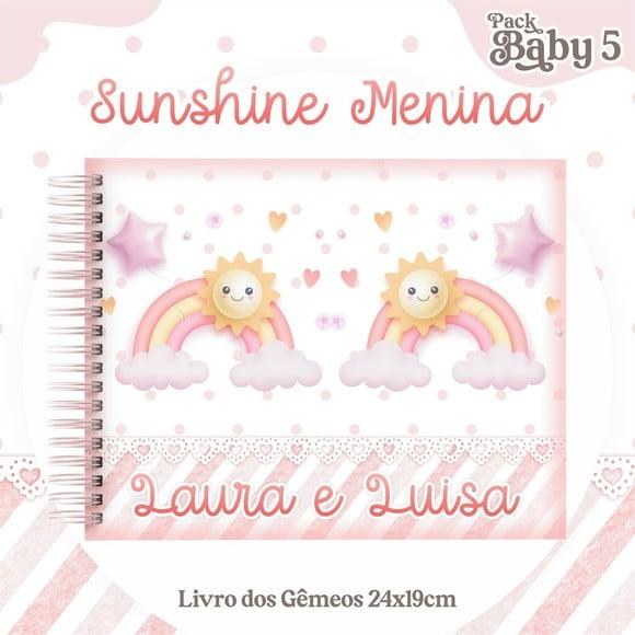 Livro do Bebê (19 x 24) - Sunshine (gêmeas Meninas)