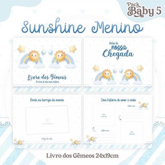 Livro do Bebê (19 x 24) - Sunshine (gêmeos Meninos)