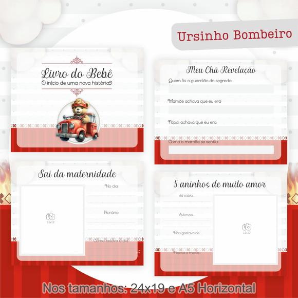 Livro do Bebê (19 x 24) - Ursinho Bombeiro