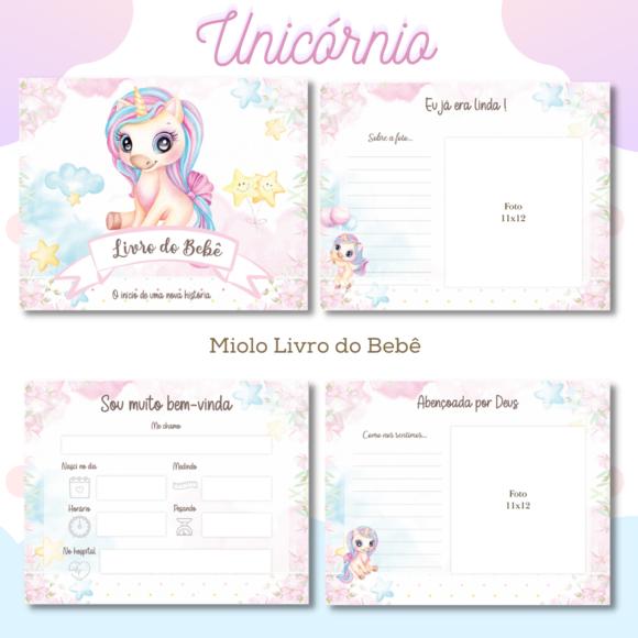 Livro do Bebê (19 x 24) - Unicornio