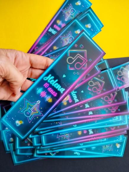 Marca Páginas Plastificado - Balada Neon