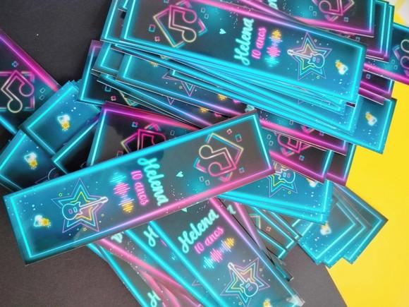 Marca Páginas Plastificado - Balada Neon