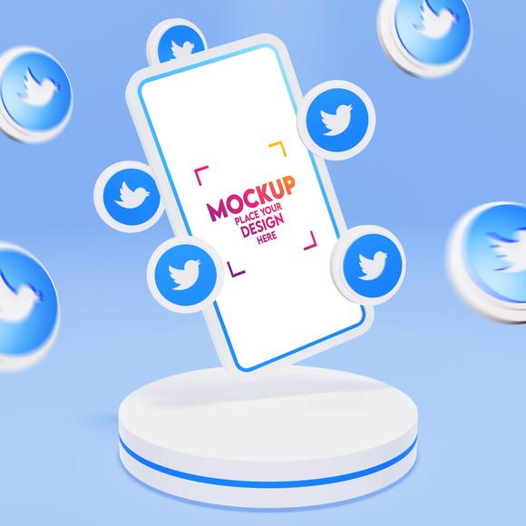 Mockup - Celular Twitter