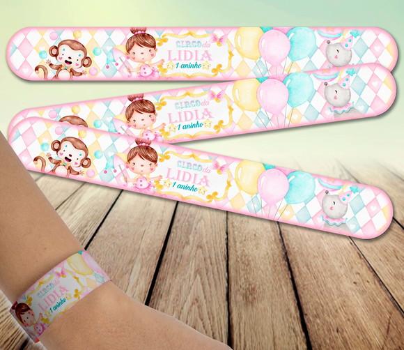 Pulseira Bate Enrola - Circo Rosa