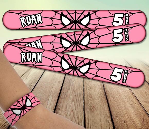 Pulseira Bate Enrola - Homem Aranha Menina