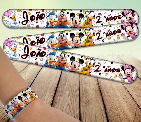 Pulseira Bate Enrola - Mickey e Sua Turma