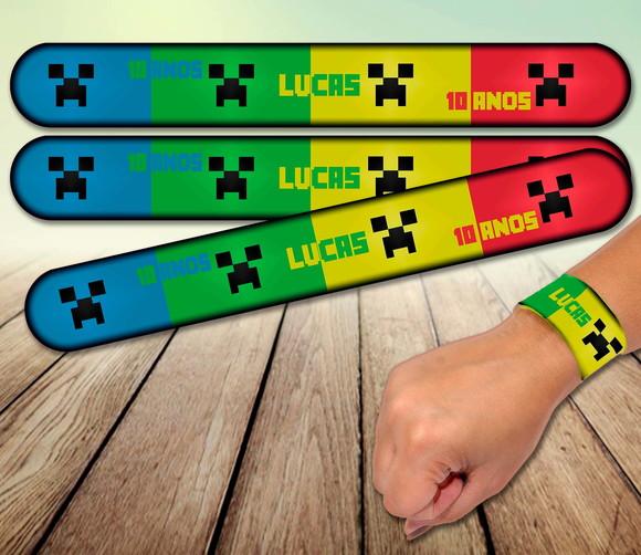 Pulseira Bate Enrola - Minecraft/ Creeper