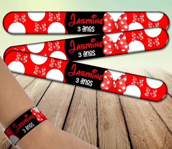 Pulseira Bate Enrola - Minnie Vermelha