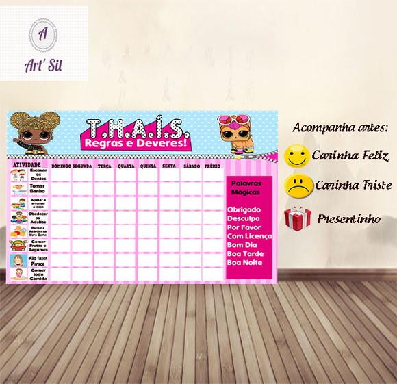 Quadro de Incentivo Digital - LOL