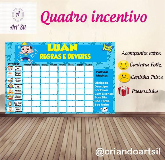 Quadro de Incentivo Digital - Luccas Neto