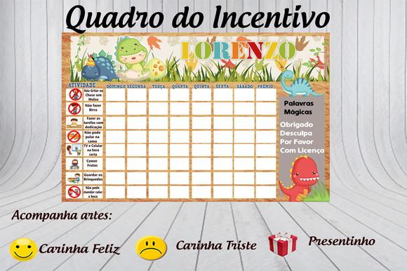 Quadro de Incentivo Digital - Dino Baby