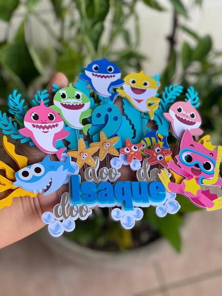 Topo de Bolo - Baby Shark