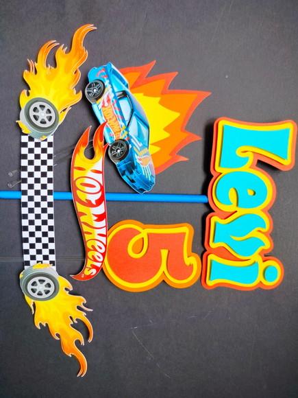 Topo de Bolo - Hot Wheels