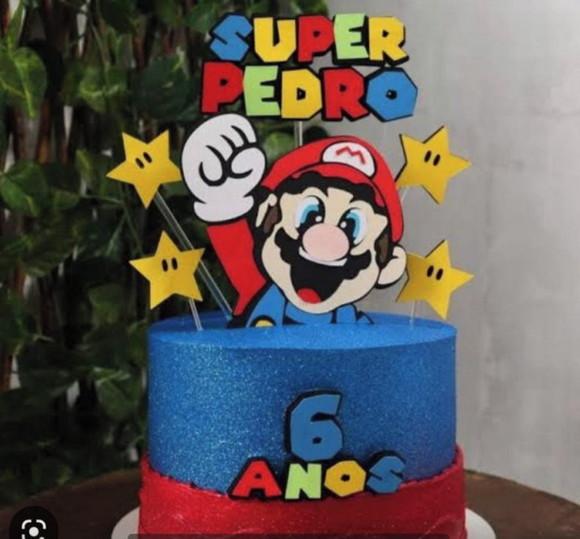 Topo de Bolo - Super Mario (camadinhas)