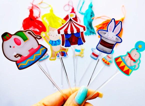Topper de Docinho - Circo Animais