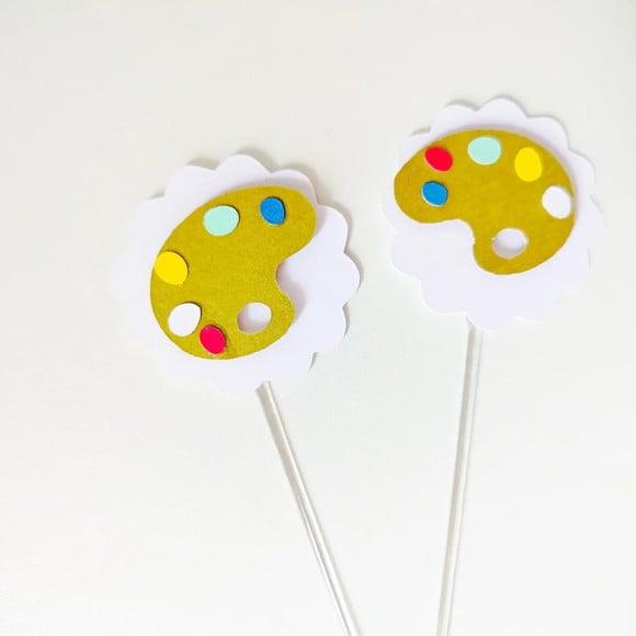 Topper de Docinho - Mini Aquarela (20 Un)