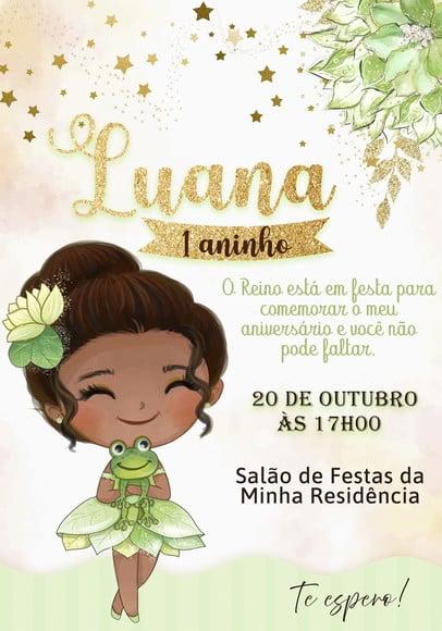 Convite Virtual - a Princesa e o Sapo