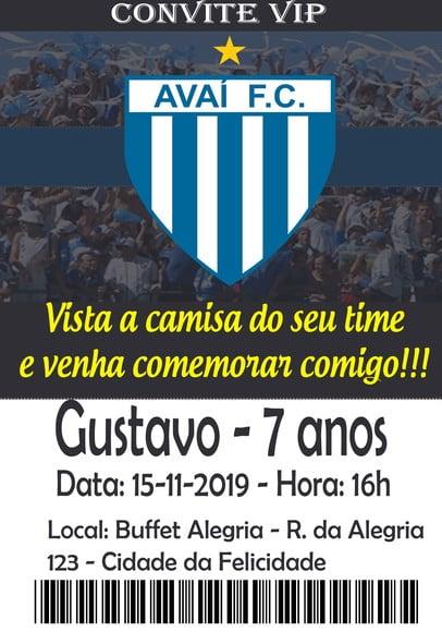Convite Virtual - Avaí Fc