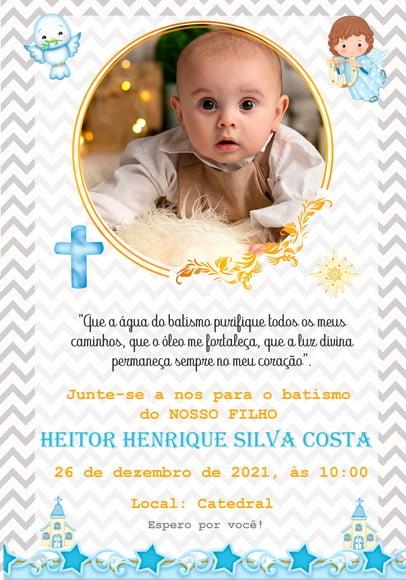 Convite Virtual - Batizado (com Foto)