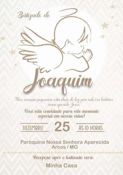 Convite Virtual - Batizado Anjo Menino