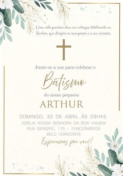 Convite Virtual - Batizado Clean 02