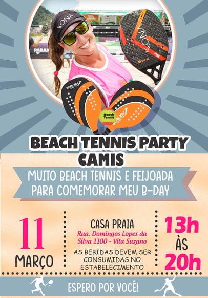 Convite Virtual - Beach Tennis com Foto 02
