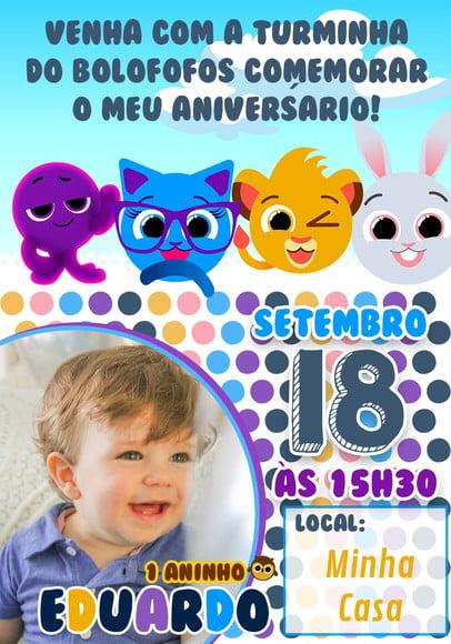 Convite Virtual - Bolofofos com Foto