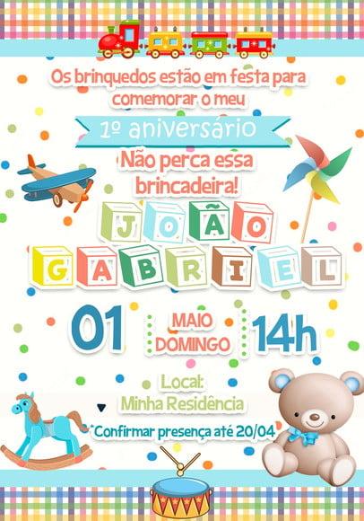 Convite Virtual - Brinquedos 02