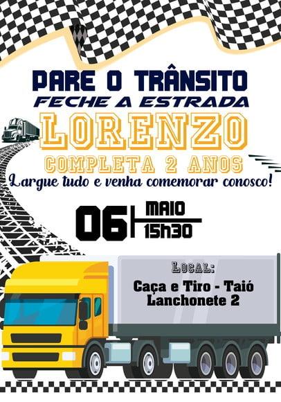 Convite Virtual - Caminhão