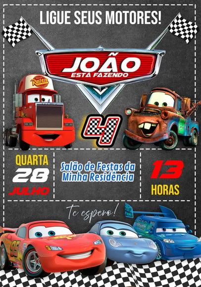 Convite Virtual - Carros 02