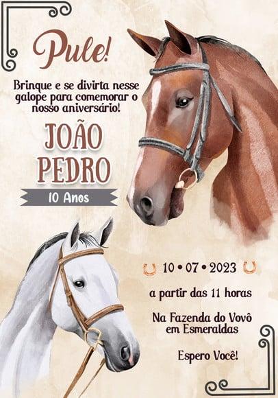 Convite Virtual - Cavalo