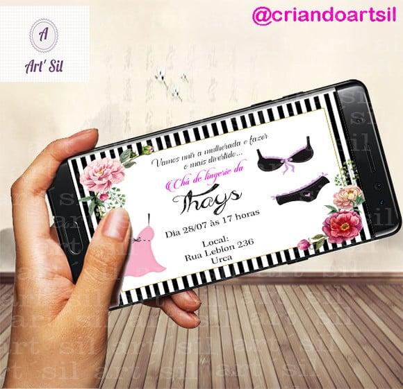 Convite Virtual - Chá de Lingerie