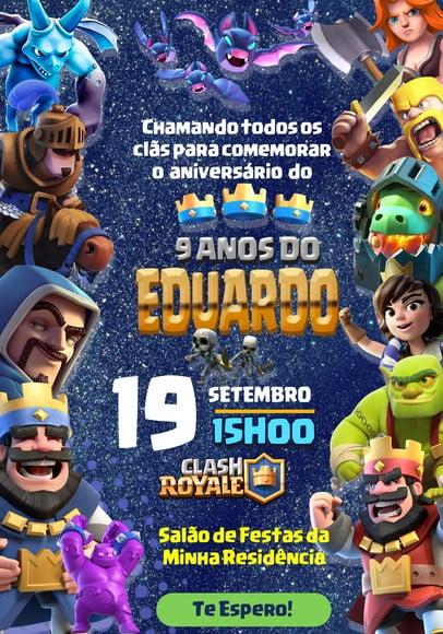 Convite Virtual - Clash Royale