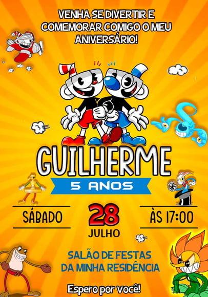 Convite Virtual - Cuphead