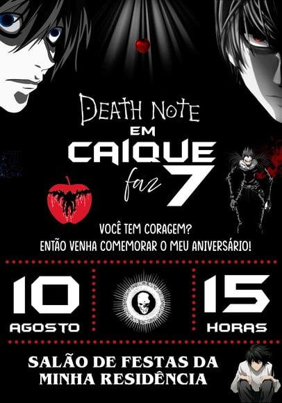 Convite Virtual - Death Note
